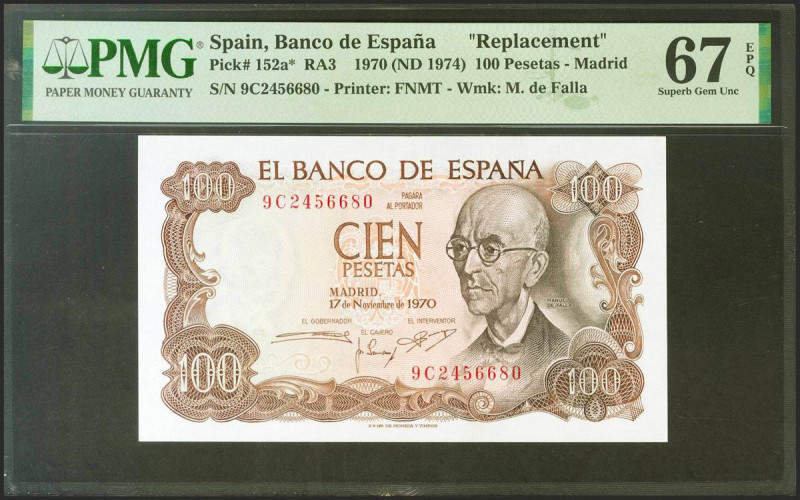 100 Pesetas. 17 de Noviembre de 1970. Serie especial 9C. (Edifil 2021: 472d, Pic...