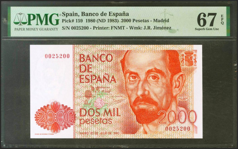 2000 Pesetas. 22 de Julio de 1980. Sin serie y numeración baja. (Edifil 2021: 47...