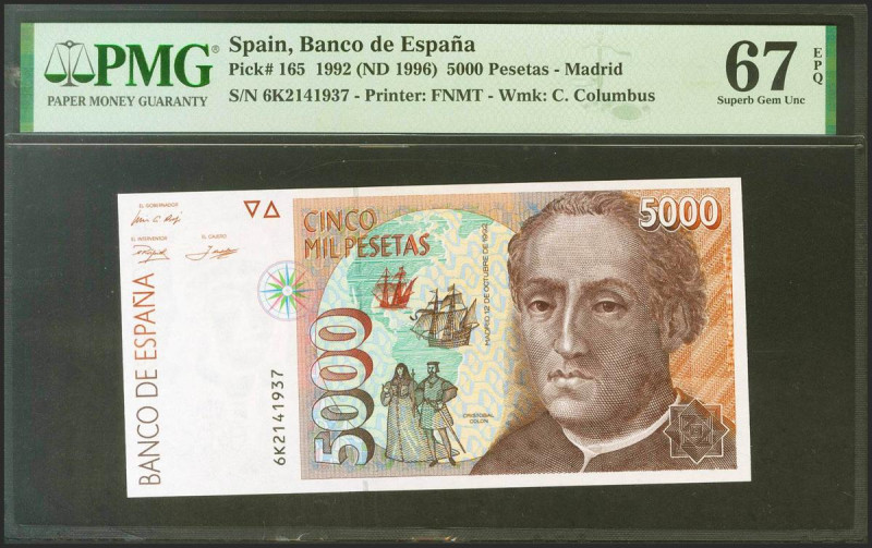 5000 Pesetas. 12 de Octubre de 1992. Serie 6K, última serie emitida. (Edifil 202...