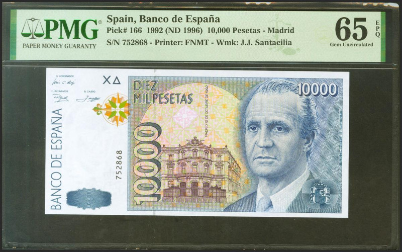 10000 Pesetas. 12 de Octubre de 1992. Sin serie. (Edifil 2021: 485, Pick: 166). ...