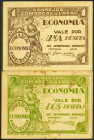 BARBASTRO (HUESCA). 1 Peseta y 2 Pesetas. (González: 883/84). Serie completa. MBC.