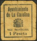 LA CAROLINA (JAEN). 1 Peseta. (1937ca). (González: 1667). BC.