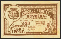NOVELDA (ALICANTE). 50 Céntimos. Agosto 1937. (González: 3867). EBC.