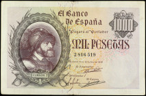 Estado Español
1.000 Pesetas. 21 Octubre 1940. Carlos I. Ed-445. MBC.