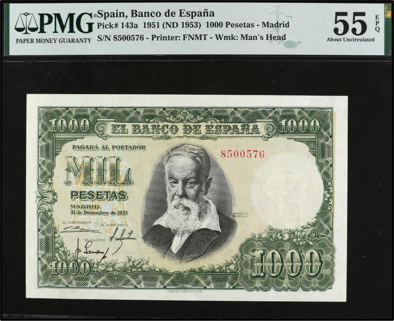 Estado Español
1.000 Pesetas. 31 Diciembre 1951. Sorolla. Sin Serie. Precintado...