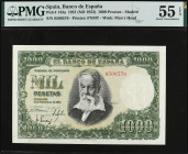 Estado Español
1.000 Pesetas. 31 Diciembre 1951. Sorolla. Sin Serie. Precintado y garantizado por PMG como 55 ABOUT UNCIRCULATED EPQ (nº1909886-001)....