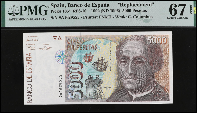 Juan Carlos I
5.000 Pesetas. 12 Octubre 1992. Colón. Serie sustitutiva 9A. Prec...