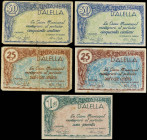 World Banknotes
Lote 5 Billetes 25 (2) y 50 Cèntims (2) y 1 Pesseta. Aj. d´ ALELLA. AT-92, 93, 94, 94b. MBC a EBC-.