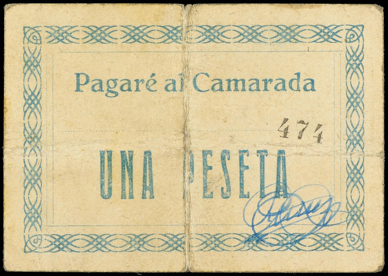 Aragon
1 Peseta. ALIANZA REPUBLICANA. ALCORISA (Teruel). (Pequeñas roturas). RA...