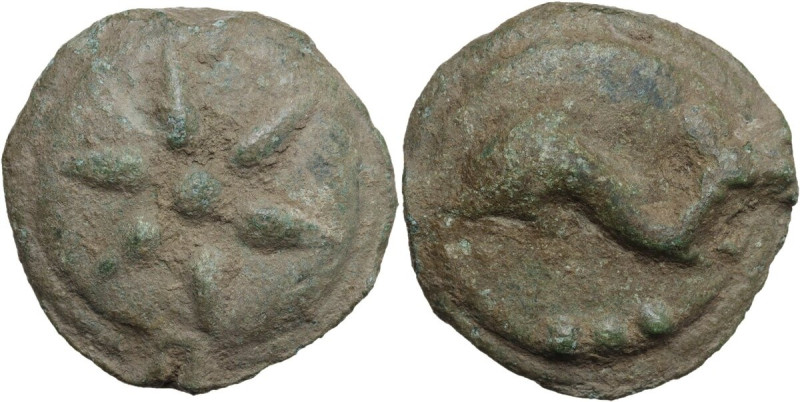 Greek Italy. Northern Apulia, Luceria. Heavy series. AE Cast Teruncius, c. 225-2...