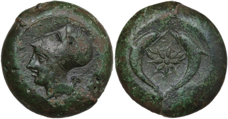 Sicily. Syracuse. Dionysios I to Dionysios II. AE Drachm. Struck c. 380 BC. Obv....