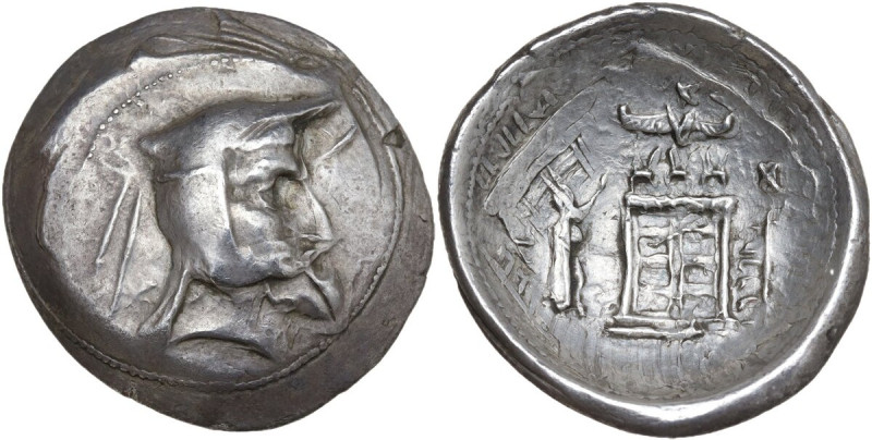 Greek Asia. Persis. Vādfradād (Autophradates) I. AR Tetradrachm. Istakhr (Persep...