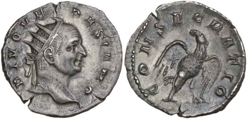 Vespasian (Divus, died 79). AR Antoninianus. Struck by Trajan Decius, Mediolanum...