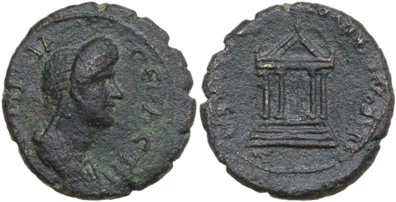 Domitia, wife of Domitian (Augusta 82-96). AE 21 mm, Phrigya, Laodicea ad Lycum ...