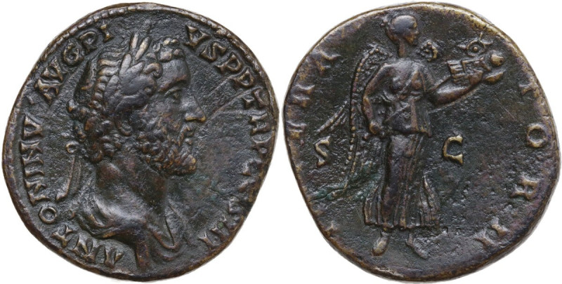 Antoninus Pius (138-161). AE Sestertius, 143-144 AD. Obv. ANTONINVS AVG PIVS P P...