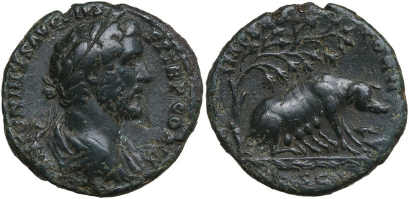 Antoninus Pius (138-161). AE As, 143-144 AD. Obv. ANTONINVS AVG PIVS P P TR P CO...