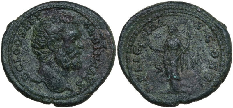 Clodius Albinus as Caesar (193-195). AE Dupondius, 194-195 AD. Obv. D CLOD SEPT ...