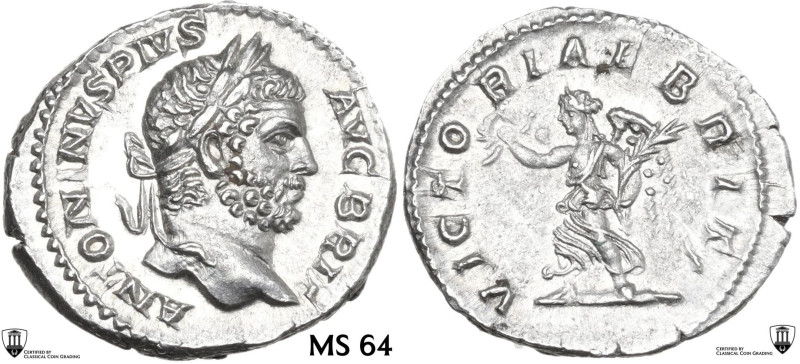 Caracalla (198-217). AR Denarius, 210-213. Obv. ANTONINVS PIVS AVG BRIT. Laureat...