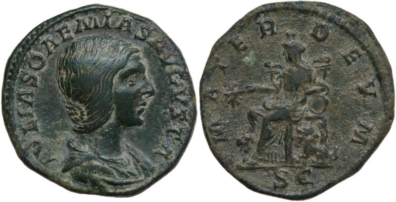 Julia Soaemias, mother of Elagabalus (died 222 AD). AE As. Struck under Elagabal...