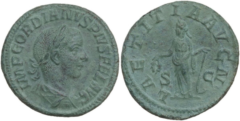 Gordian III (238-244). AE As, 241-244. Obv. IMP GORDIANVS PIVS FEL AVG. Laureate...