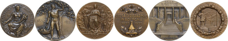 Bologna. Medaglia celebrativa 1937 per il primo centenario della Cassa di Rispar...