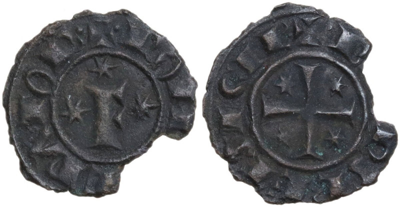 Gli Svevi nel Sud Italia. Federico II di Svevia (1197-1250). Mezzo denaro 1249, ...