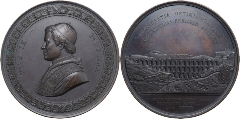 Pio IX (1846-1878), Giovanni Mastai Ferretti. Medaglia massimo modulo 1854 per l...