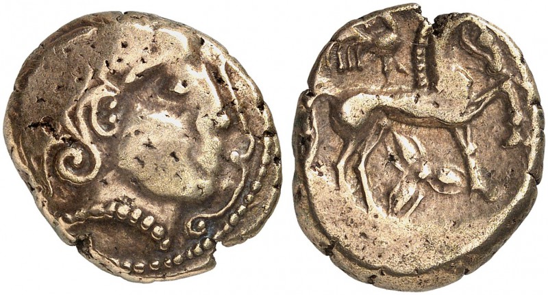 CELTIC COINAGE. GALLIA. Lemovices. Electrum stater late 2nd to early 1st century...