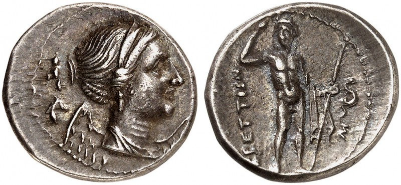 COINS OF THE GREEK WORLD. BRUTTIUM. The Brettii. Drachm c. 216-214 BC. Attic sta...