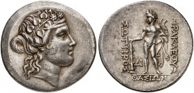 COINS OF THE GREEK WORLD. THRACE. Thasos. Tetradrachm c. 168/7-148 BC. Head of youthful Dionysos to right, wearing ivy wreath. Rv. ΗΡΑΚΛΕΟΥΣ - ΣΩΤΗΡΟΣ...