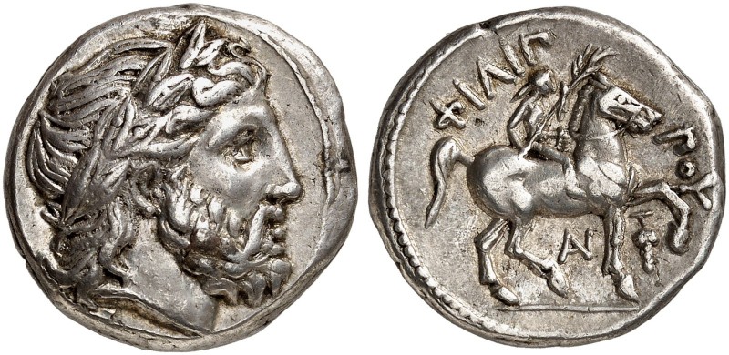 COINS OF THE GREEK WORLD. MACEDONIAN EMPIRE. Philip II, 359-336. Tetradrachm c. ...
