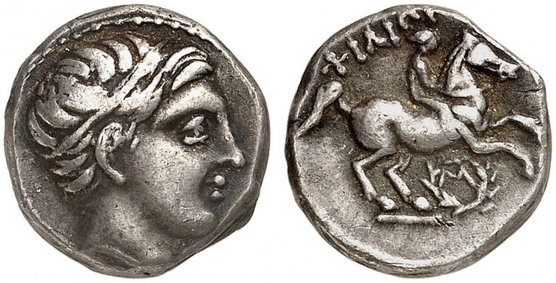 COINS OF THE GREEK WORLD. MACEDONIAN EMPIRE. Philip II, 359-336. 1/5 Tetradrachm...