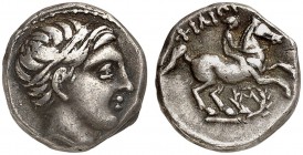 COINS OF THE GREEK WORLD. MACEDONIAN EMPIRE. Philip II, 359-336. 1/5 Tetradrachm c. 323/2-316/5 BC, Amphipolis. Struck by Antipater, Polyperchon, or K...