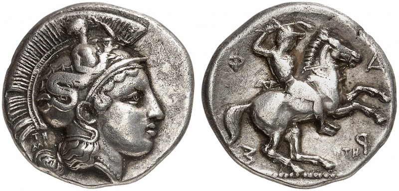 COINS OF THE GREEK WORLD. THESSALY. Pharsalos. Drachm Late 5th-mid 4th century B...