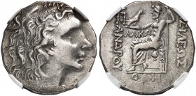 COINS OF THE GREEK WORLD. KINGS OF PONTUS. Mithradates VI, 120-63. Tetradrachm c. 80-72/1 BC, Odessus. Head of Heracles right, with features of Mithra...