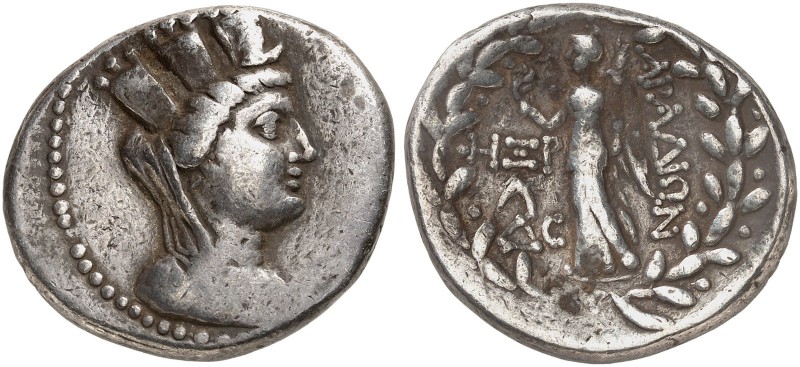 COINS OF THE GREEK WORLD. PHOENICIA. Aradus. Tetradrachm CY 168 = 92/1 BC. Veile...