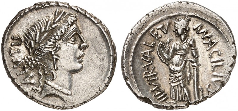 ROMAN REPUBLIC. Man. Acilius Glabrio, 49 BC. Denarius 49 BC, Rome. SALVTIS Laure...