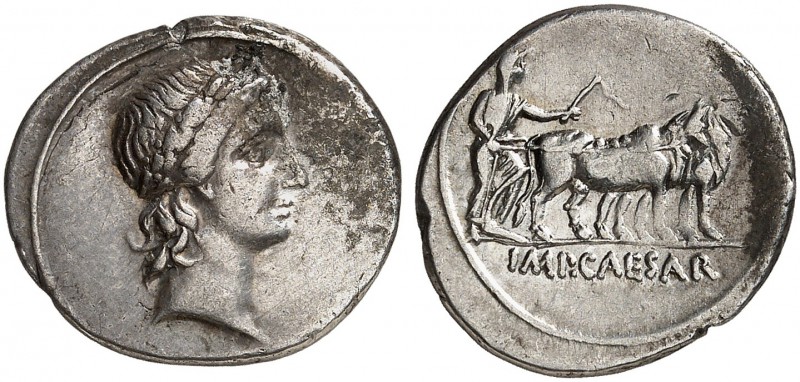 ROMAN EMPIRE. Augustus, 27 BC-14. Denarius 30/29 BC, Italian mint, perhaps Rome....