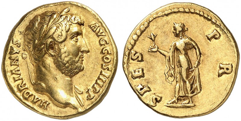 ROMAN EMPIRE. Hadrianus, 117-138. Aureus 134/138, Rome. HADRIANVS - AVG COS III ...