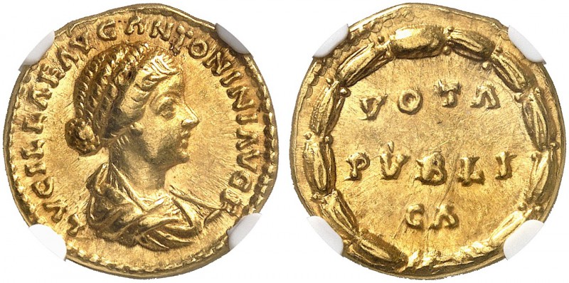 ROMAN EMPIRE. Lucilla, wife of Lucius Verus, 164-182. Aureus Rome. LVCILLAE AVG ...