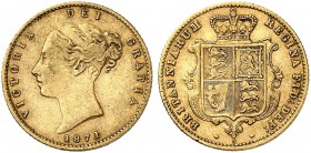 AUSTRALIEN. Victoria, 1837-1901. Half sovereign 1871 S, Sydney. Second larger young head. 3.96 g. Seaby 3862. Fr. 13. Sehr schön / Very fine. (~€ 130/...