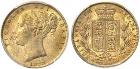 AUSTRALIEN. Victoria, 1837-1901. Sovereign 1873 S, Sydney. Young head. Seaby 3855. Fr. 11. PCGS MS62. (~€ 350/USD 405)