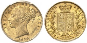 AUSTRALIEN. Victoria, 1837-1901. Sovereign 1884 M, Melbourne. Young head. Seaby 3854 A. Fr. 12. PCGS MS62. (~€ 305/USD 355)