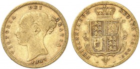AUSTRALIEN. Victoria, 1837-1901. Half Sovereign 1887 S, Sydney. Fifth young head. 3.83 g. Seaby 3862 E. Fr. 13. Sehr schön / Very fine. (~€ 130/USD 15...