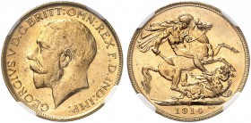 AUSTRALIEN. George V. 1910-1936. Sovereign 1914 M, Melbourne. Seaby 3999. Fr. 39. NGC MS63. (~€ 285/USD 330)