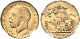 AUSTRALIEN. George V. 1910-1936. Sovereign 1914 M, Melbourne. Seaby 3999. Fr. 39. NGC MS62. (~€ 265/USD 305)