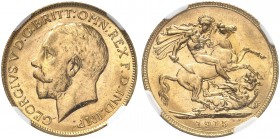 AUSTRALIEN. George V. 1910-1936. Sovereign 1915 P, Perth. Seaby 4001. Fr. 40. NGC MS65. (~€ 350/USD 405)