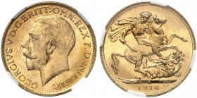 AUSTRALIEN. George V. 1910-1936. Sovereign 1916 M, Melbourne. Seaby 3999. Fr. 39. NGC MS63. (~€ 285/USD 330)