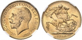 AUSTRALIEN. George V. 1910-1936. Sovereign 1916 M, Melbourne. Seaby 3999. Fr. 39. NGC MS62. (~€ 265/USD 305)