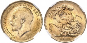 AUSTRALIEN. George V. 1910-1936. Sovereign 1921 P, Perth. Seaby 4001. Fr. 40. NGC MS62. (~€ 265/USD 305)